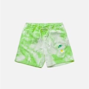 Nike Tie Dye Daisy Sweat Shorts “From Beaverton With Love” Yellow Green-S